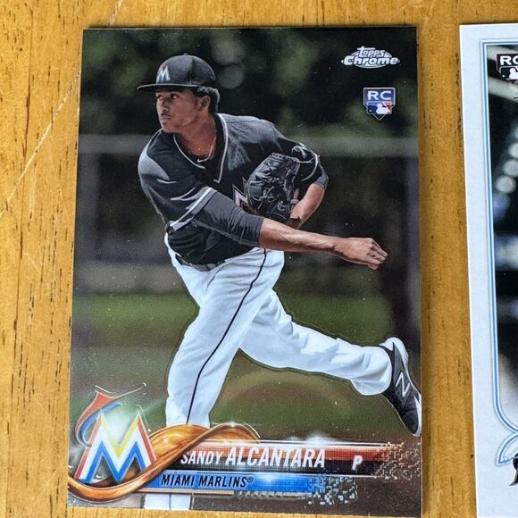 Miami Marlins 12 Card Lot NM Sandy Alcantara 2018 Topps Chrome RC Marte Refractr - Picture 2 of 13